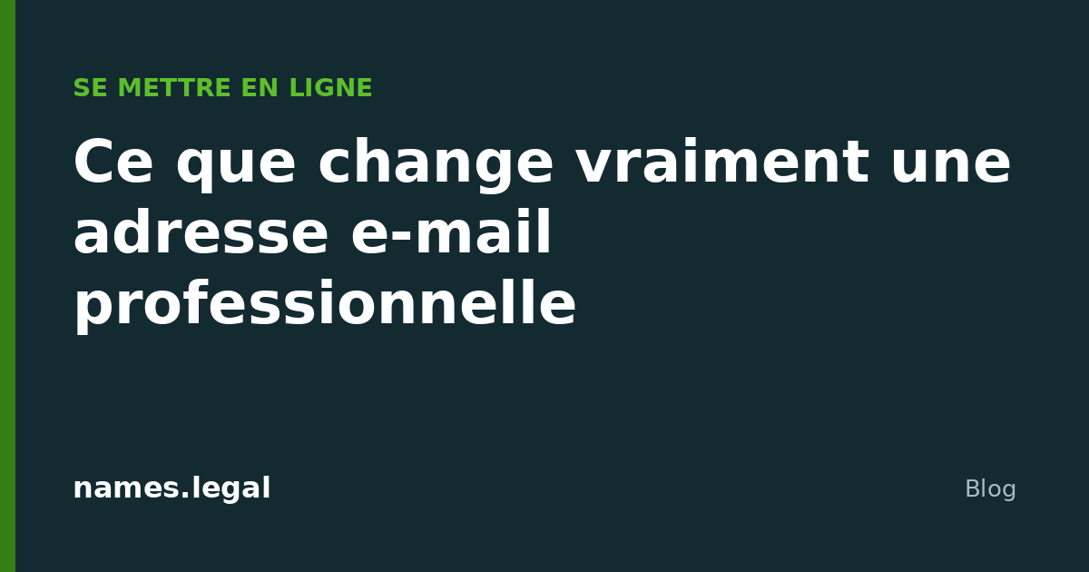 O que muda mesmo um endereço de e-mail profissional